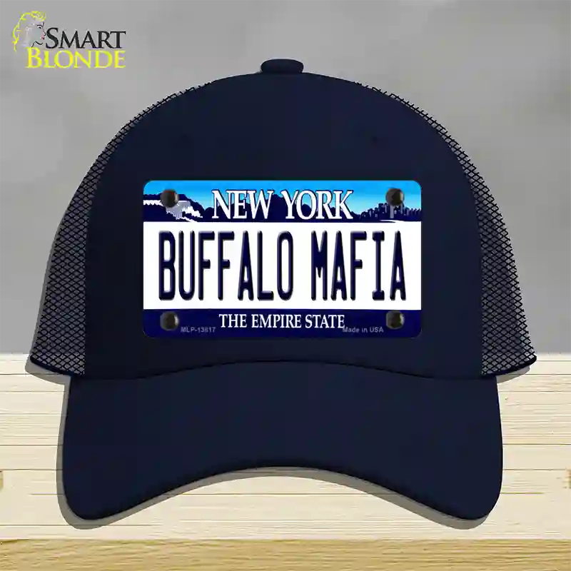 Buffalo Mafia New York Novelty License Plate Hat Tag Mesh Navy