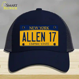 Allen 17 New York Novelty License Plate Hat Tag Mesh Navy