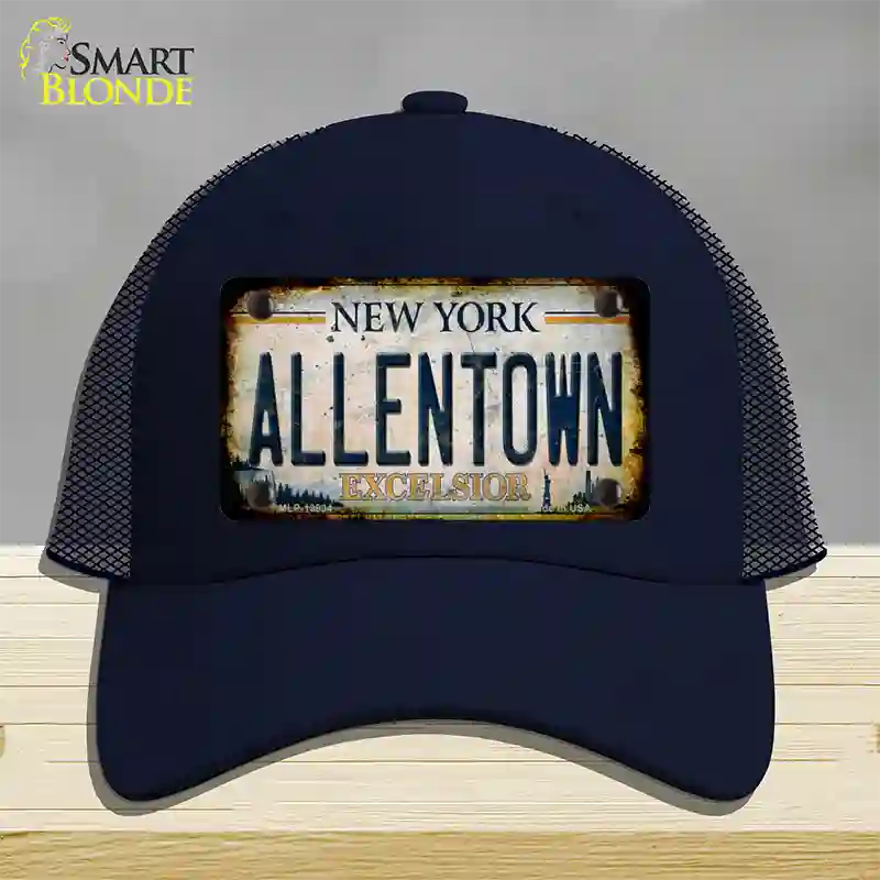 Allentown Excelsior New York Rusty Novelty License Plate Hat Tag Mesh Navy