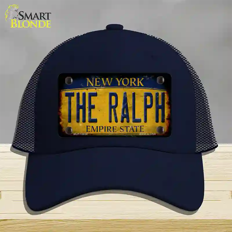 The Ralph New York Rusty Novelty License Plate Hat Tag Mesh Navy