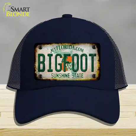 Bigfoot Florida Novelty License Plate Hat Tag Mesh / Navy