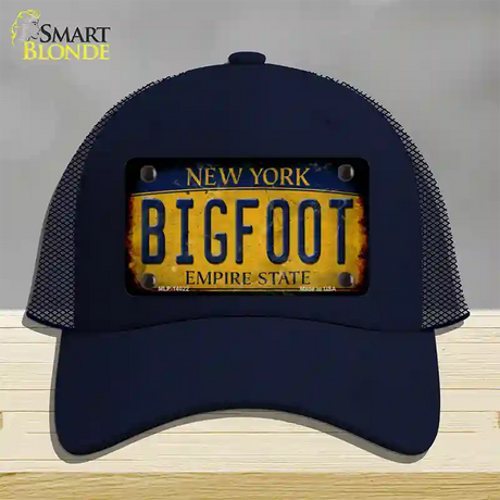 Bigfoot New York Novelty License Plate Hat Tag Mesh / Navy