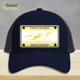 Virgin Islands Blank Novelty License Plate Hat Mesh / Navy