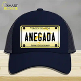 Virgin Islands Anegada Novelty License Plate Hat Mesh / Navy