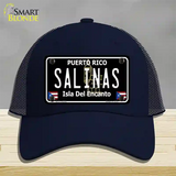 Salinas Puerto Rico Black Novelty License Plate Hat Mesh / Navy