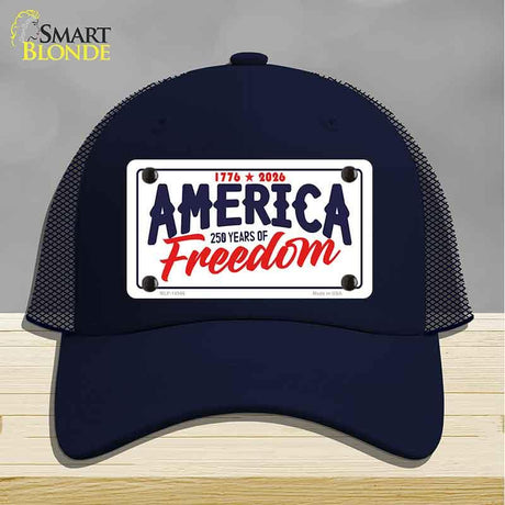 America 250 Years Novelty License Plate Hat HAT-MLP-14546 Mesh Navy