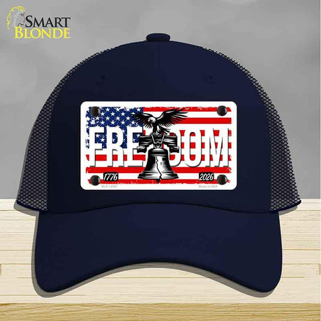 Freedom Liberty Bell Novelty License Plate Hat HAT-MLP-14547 Mesh Navy
