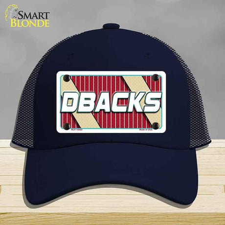 DBACKS Graphic Novelty License Plate Hat HAT-MLP-14565 Mesh Navy
