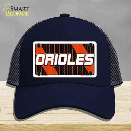 ORIOLES Graphic Novelty License Plate Hat HAT-MLP-14567 Mesh Navy