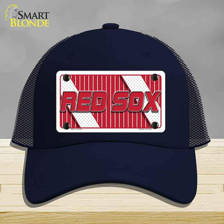 RED SOX Graphic Novelty License Plate Hat HAT-MLP-14568 Mesh Navy