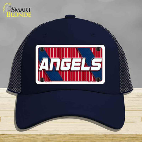 ANGELS Graphic Novelty License Plate Hat HAT-MLP-14577 Mesh Navy