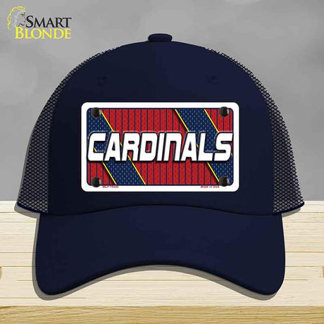 Navy blue cap with 'Cardinals' logo on a gray background