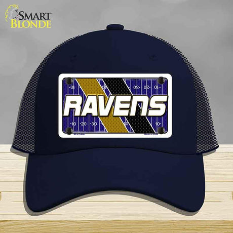 RAVENS Graphic Novelty License Plate Hat HAT-MLP-14627 Mesh Navy
