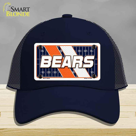 BEARS Graphic Novelty License Plate Hat HAT-MLP-14630 Mesh Navy
