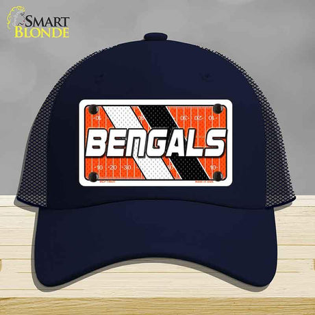 BENGALS Graphic Novelty License Plate Hat HAT-MLP-14631 Mesh Navy