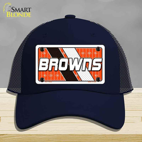 BROWNS Graphic Novelty License Plate Hat HAT-MLP-14632 Mesh Navy