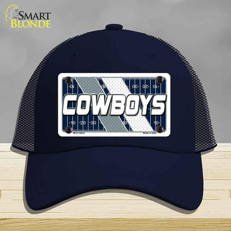 COWBOYS Graphic Novelty License Plate Hat HAT-MLP-14633 Mesh Navy