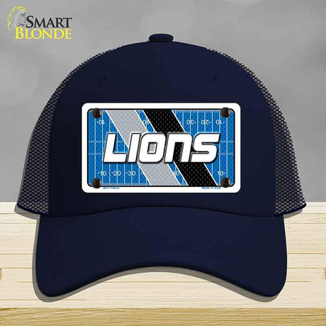 LIONS Graphic Novelty License Plate Hat HAT-MLP-14635 Mesh Navy