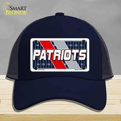 PATRIOTS Graphic Novelty License Plate Hat HAT-MLP-14646 Mesh Navy