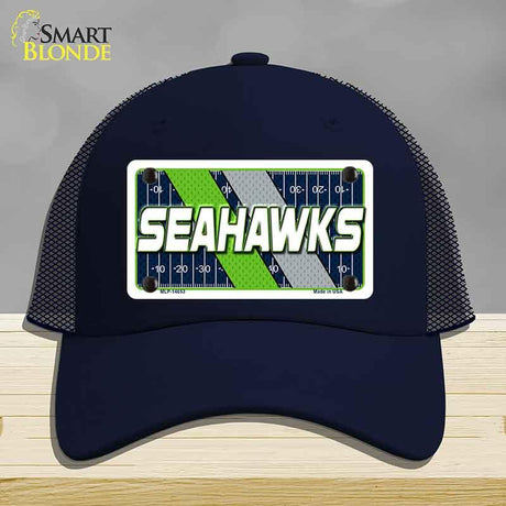 SEAHAWKS Graphic Novelty License Plate Hat HAT-MLP-14653 Mesh Navy