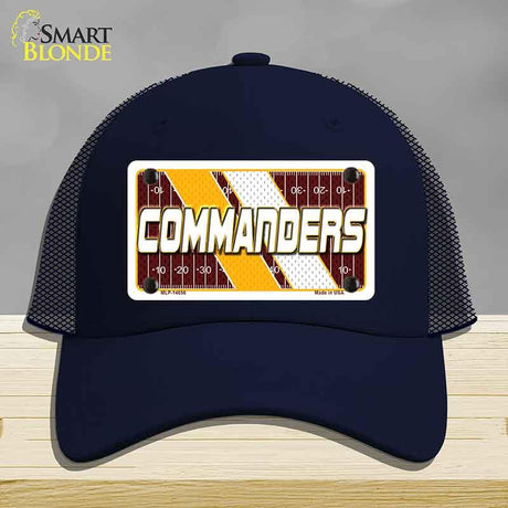 COMMANDERS Graphic Novelty License Plate Hat HAT-MLP-14656 Mesh Navy
