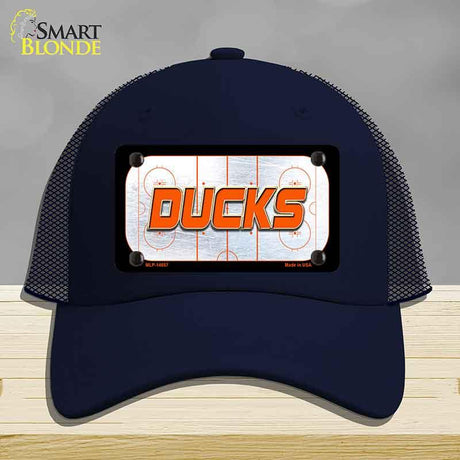 DUCKS Graphic Novelty License Plate Hat HAT-MLP-14657 Mesh Navy
