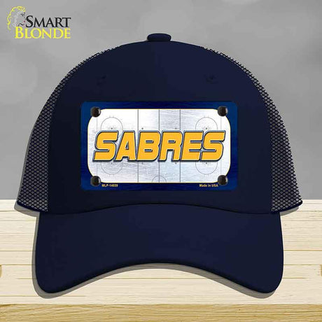 SABRES Graphic Novelty License Plate Hat HAT-MLP-14659 Mesh Navy