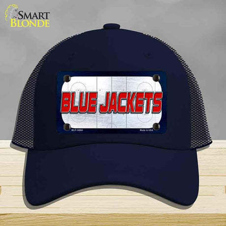 BLUE JACKETS Graphic Novelty License Plate Hat HAT-MLP-14664 Mesh Navy