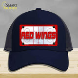RED WINGS Graphic Novelty License Plate Hat HAT-MLP-14666 Mesh Navy