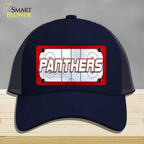PANTHERS Graphic Novelty License Plate Hat HAT-MLP-14668 Mesh Navy