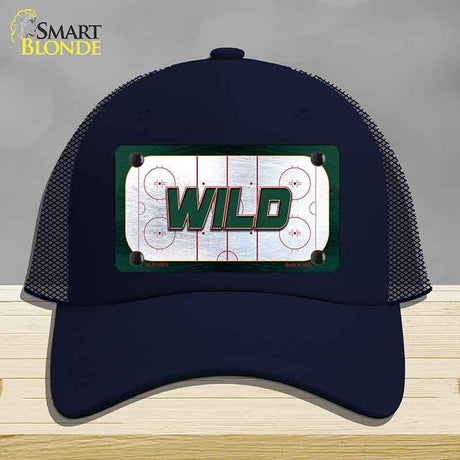 WILD Graphic Novelty License Plate Hat HAT-MLP-14670 Mesh Navy