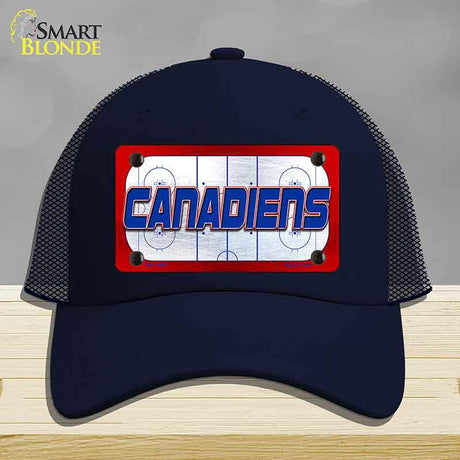 CANADIENS Graphic Novelty License Plate Hat HAT-MLP-14671 Mesh Navy