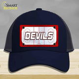 DEVILS Graphic Novelty License Plate Hat HAT-MLP-14673 Mesh Navy