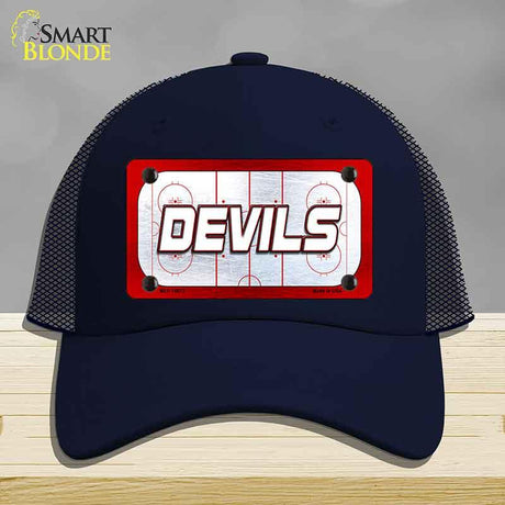 DEVILS Graphic Novelty License Plate Hat HAT-MLP-14673 Mesh Navy