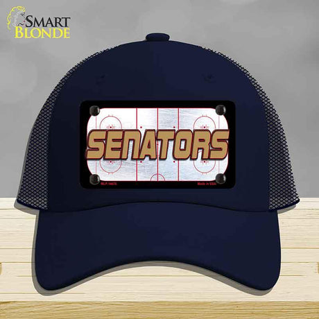 SENATORS Graphic Novelty License Plate Hat HAT-MLP-14676 Mesh Navy