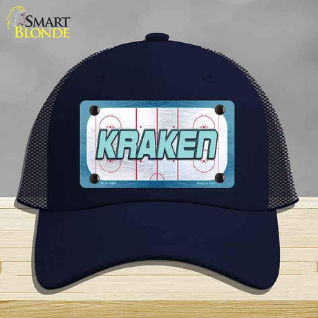 KRAKEN Graphic Novelty License Plate Hat HAT-MLP-14680 Mesh Navy