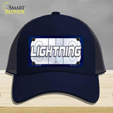 LIGHTNING Graphic Novelty License Plate Hat HAT-MLP-14682 Mesh Navy