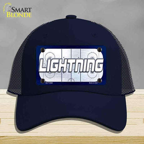 LIGHTNING Graphic Novelty License Plate Hat HAT-MLP-14682 Mesh Navy