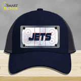 JETS Graphic Novelty License Plate Hat HAT-MLP-14688 Mesh Navy