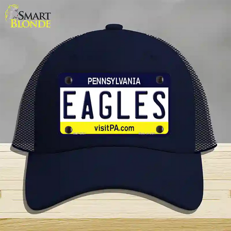 Eagles Pennsylvania State Novelty License Plate Hat Mesh / Navy