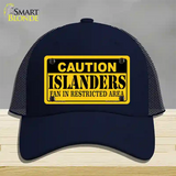Caution Islanders Novelty License Plate Hat Mesh / Navy