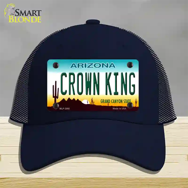 Crown King Novelty License Plate Hat Mesh / Navy