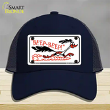 Beep Beep Roadrunner Novelty License Plate Hat Mesh / Navy