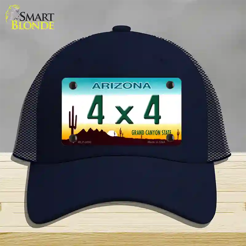 4X4 Arizona Novelty License Plate Hat Mesh / Navy