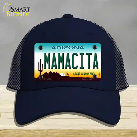 Mamacita Arizona Novelty License Plate Hat Mesh / Navy