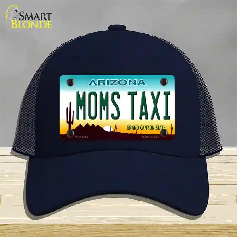 Moms Taxi Arizona Novelty License Plate Hat Mesh / Navy