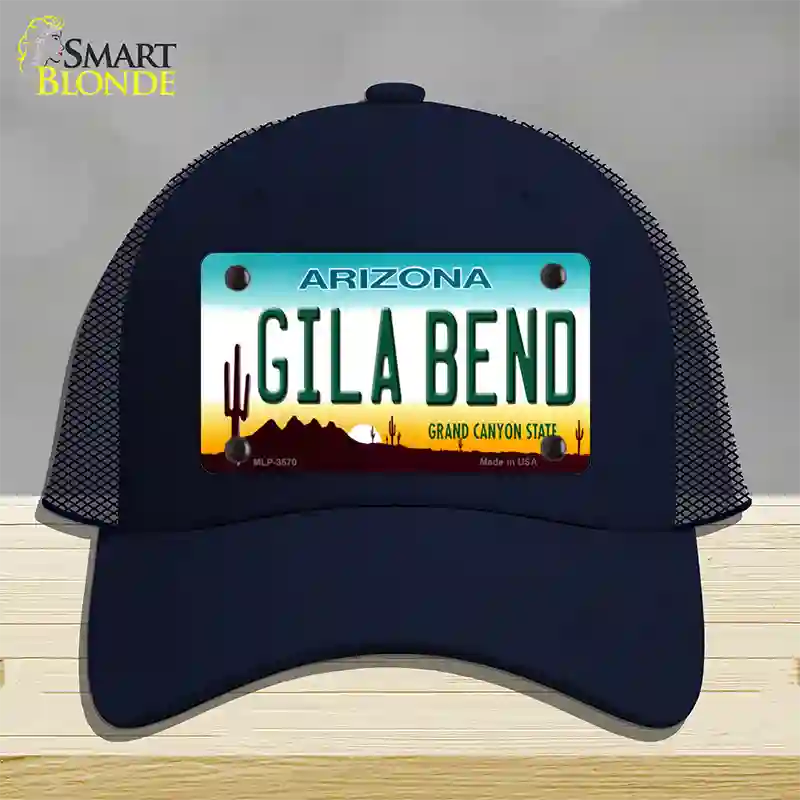 Gila Bend Arizona Novelty License Plate Hat Mesh / Navy