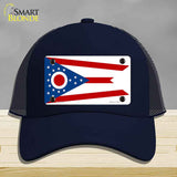 Ohio State Flag Novelty License Plate Hat Mesh Navy