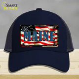 Maine USA Novelty License Plate Hat Mesh / Navy