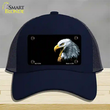 Bald Eagle Offset Novelty License Plate Hat Mesh / Navy